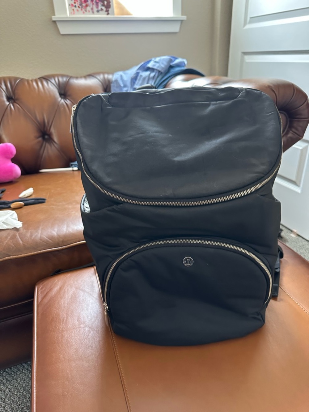 lululemon athletica Black New Parent Bag with Front Zip Pocket
